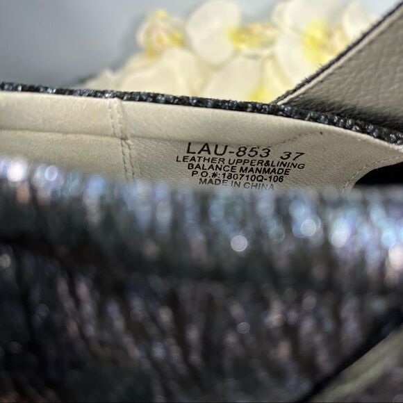 Alegria Lauryn Blue with Metallic Comfort Slip on Clogs - Picture 8 of 8